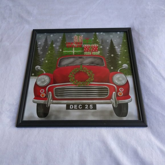 New! Festive Home For The Holidays Christmas Frame - Picture 1 of 4